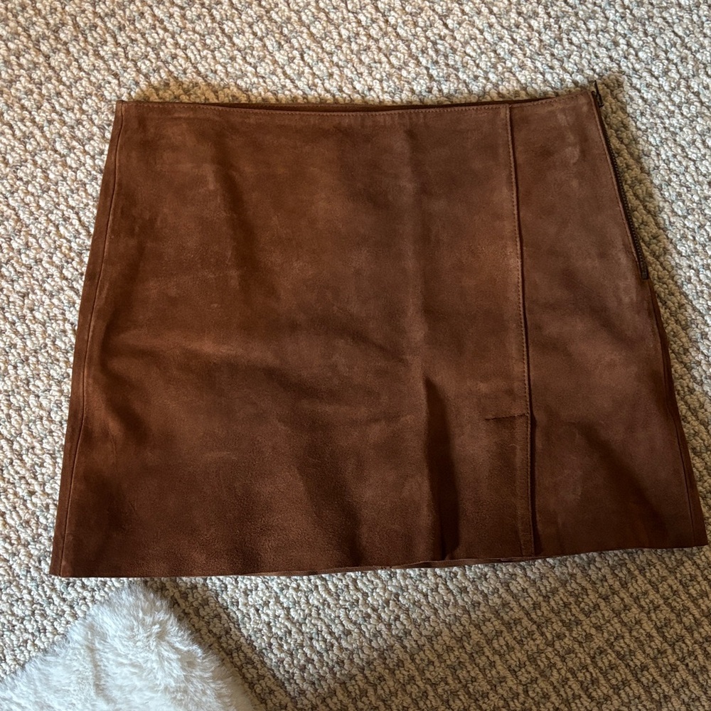 Mango real suede mini skirt